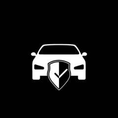 Safety car icon isolated on dark background