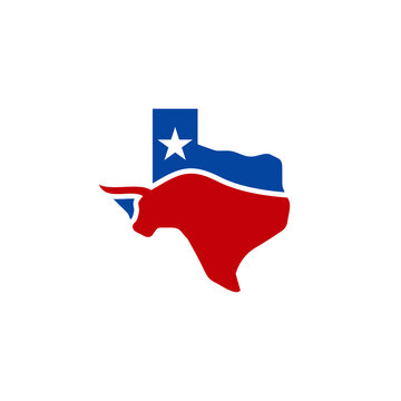 Texas and Longhorn Logo.