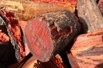 Australian Red Gum Firewood Up Close