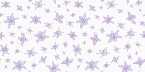 Calla lily repeat vector pattern, floral background