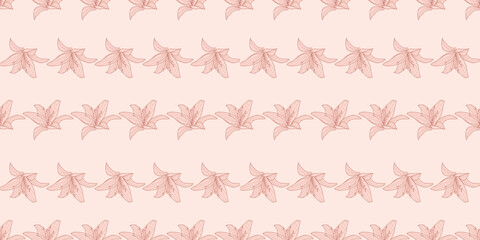 Calla lily repeat vector pattern, floral background