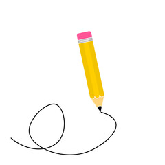 Two crossed pencil isolated. illustration. Education concept