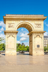 Fototapeta na wymiar View at the Guillaume Gate in Dijon ,France