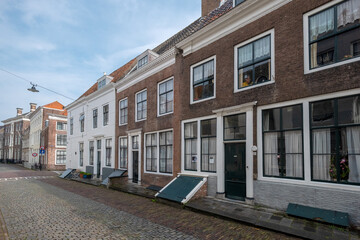Fototapeta na wymiar Spanjaardstraat in Midelburg, Zeeland province, The Netherlands