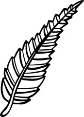 Leaf plant tree line drawing illustration symbol