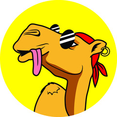 cartoon camel logo	
