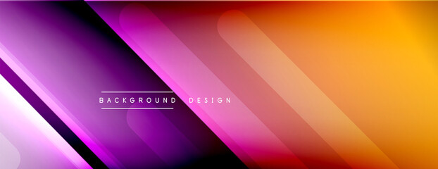 Dynamic lines abstract background. 3D shadow effects and fluid gradients. Modern overlapping forms