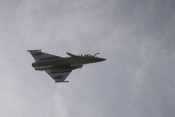 Fototapeta na wymiar military jet aircraft in flight