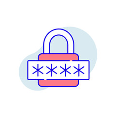 Password hacking RBG color icon. Phishing and spam. Thin line vector illustration.
