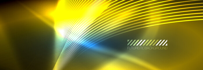 Neon dynamic beams vector abstract wallpaper background. Wallpaper background, design templates for business or technology presentations, internet posters or web brochure covers