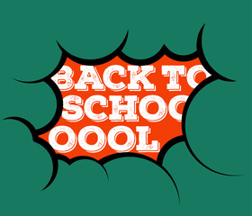 Back to school banner design template. Vector illustration