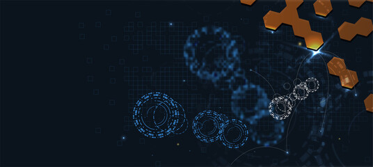 Technology background, color and waves