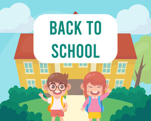 happy kids going back to school