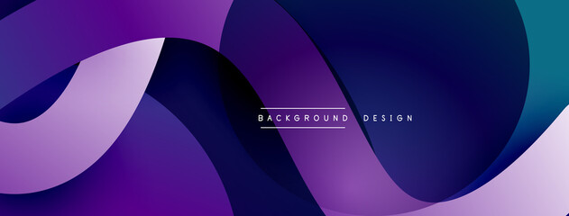 Abstract overlapping lines and circles geometric background with gradient colors