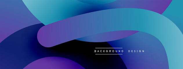 Abstract overlapping lines and circles geometric background with gradient colors