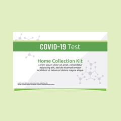 Vector Illustration for Cover Covid-19 Test Home Collection Kit
