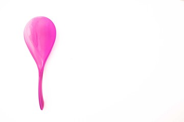 plastic rice paddle spoon isolated on a white background