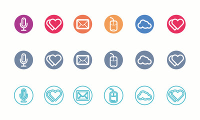 social media icon set