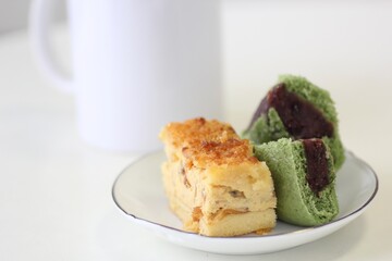 チーズケーキと抹茶ケーキ