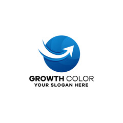 Growth Business Gradient Logo Template