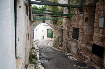 Fototapeta na wymiar Alley of Ostuni. Brindisi, Italy