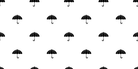 umbrella seamless pattern rain isolated doodle cartoon tile wallpaper repeat background illustration black design