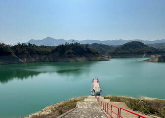 The pier at Zengwen Reservoir in Taiwan