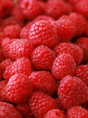 Raspberry close-up. Great breakfast to start the day.