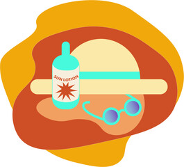 illustration of a set of holiday stuff