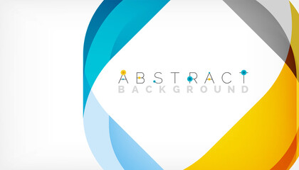 Abstract square shape with overlapping waves, minimal geometric background. Vector Illustration For Wallpaper, Banner, Background, Landing Page