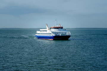 Fototapeta na wymiar The ferry Vlissingen-Breskens in Vlissingen , Zeeland province, The Netherlands