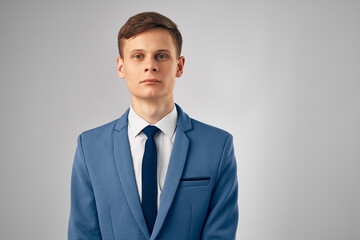 portrait of a man in a suit self-confidence office work studio