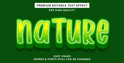 Editable text effect nature