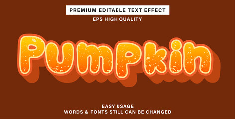 Editable text effect pumpkin