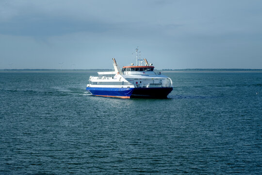The ferry Vlissingen-Breskens in Vlissingen , Zeeland province, The Netherlands