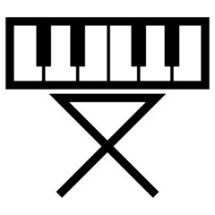 Simple piano logo vector design