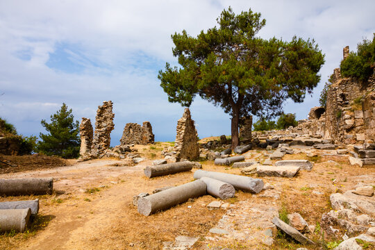 Syedra ancient city ruins in Alanya Antalya Turkey