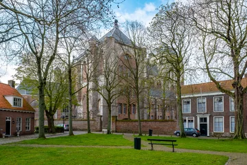 Foto auf Leinwand Grote or Onze-Lieve-Vrouwekerk Veere, Zeeland province, The Netherlands © Holland-PhotostockNL