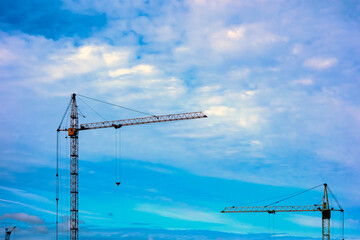  Architecture. Construction of a new multi-storey brick house.