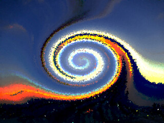 spiral galaxy in space