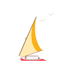 Sea boat. isolated illustration
