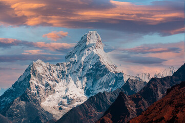 Ama Dablam means "Mother's necklace"; the long ridges on each side are like the arms of a mother (ama) protecting her child.