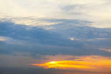 Fototapeta na wymiar Dreamlike evening sky