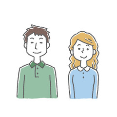 笑顔の男女カップル夫婦