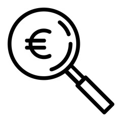 Search or Find Euro Related Investment Icon