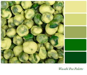 Wasabi pea background in a colour palette with shades of green