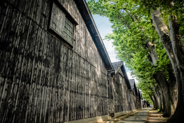 Sankyo Warehouse in Sakata, Japan, which is used as a storage of rice.