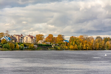 Autumn in the village of Ust-Izhora, the site of the battle with the Swedes in 1240.