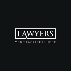 Lawyers and Square logo Design. Vector Illustration.