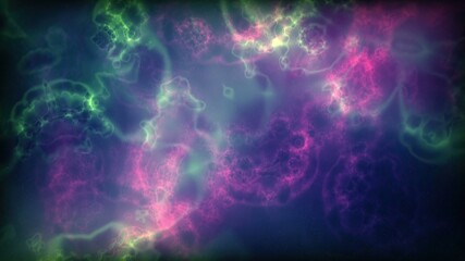 Space Flight Into A Star Field In Galaxy Clouds And Lightning Ne